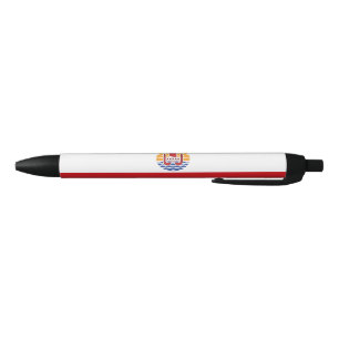French Polynesia Flag Black Ink Pen