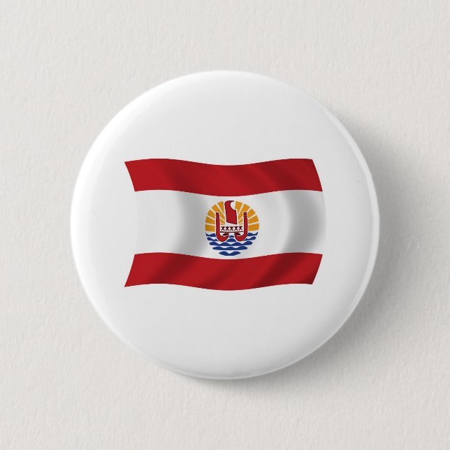 French Polynesia Flag Button (Front)