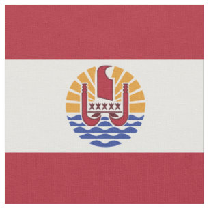 French Polynesia flag Fabric