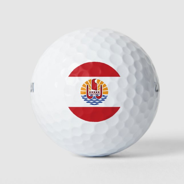 French Polynesia Flag Golf Balls (Front)