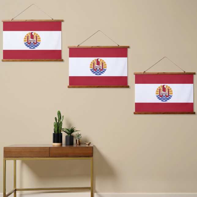 French Polynesia flag Hanging Tapestry (Asymmetrical)