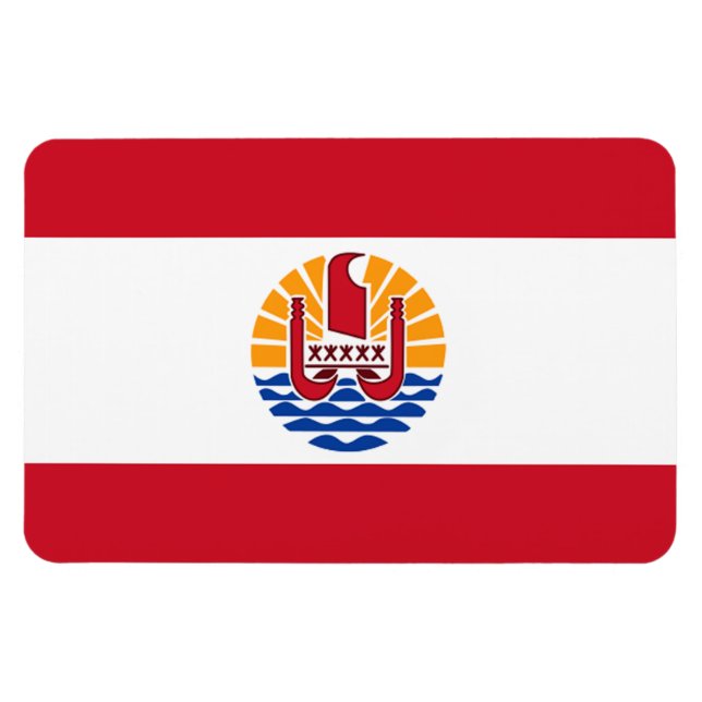 French Polynesia Flag Magnet (Horizontal)