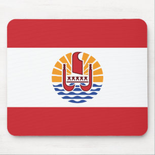 French Polynesia Flag Mouse Mat