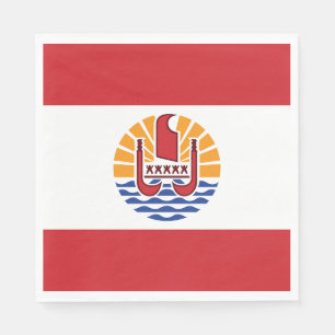 French Polynesia Flag Napkin