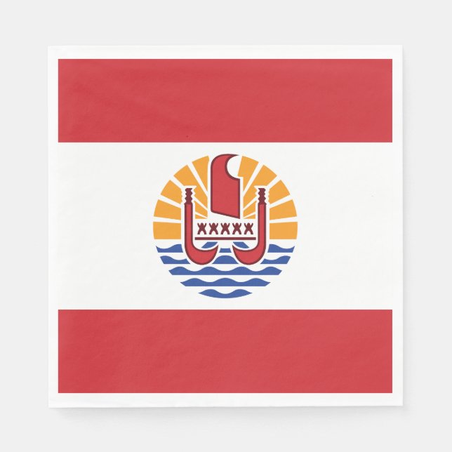 French Polynesia Flag Napkin (Front)