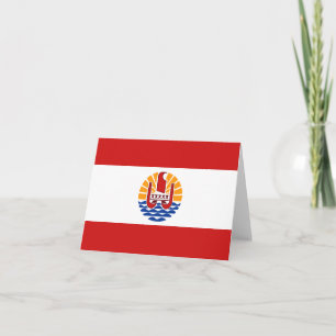 French Polynesia Flag Notecard