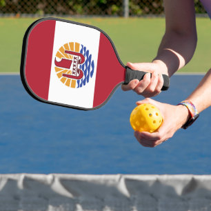 French Polynesia flag Pickleball Paddle