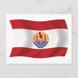 French Polynesia Flag Postcard