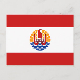 French Polynesia Flag Postcard