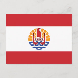 French Polynesia Flag Postcard