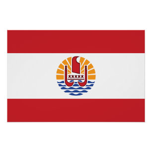 French Polynesia Flag Poster