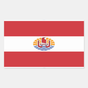 French Polynesia Flag Rectangular Sticker