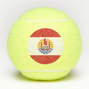 French Polynesia Flag Tennis Balls