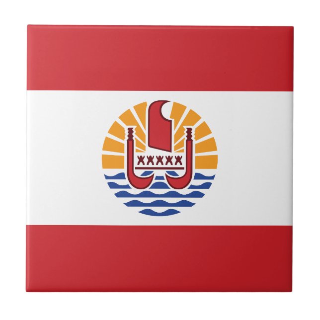 French Polynesia Flag Tile (Front)