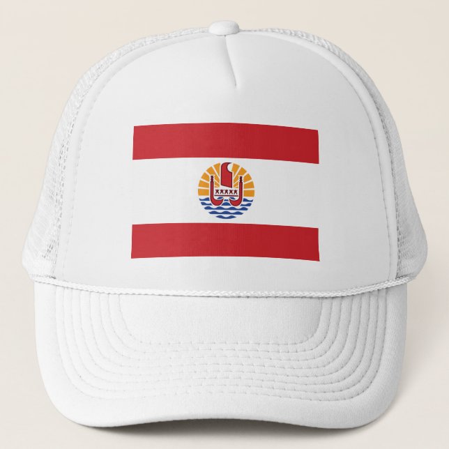 French Polynesia Flag Trucker Hat (Front)