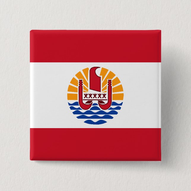 French Polynesia, France 15 Cm Square Badge (Front)