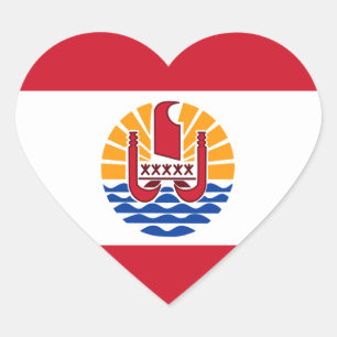 french polynesia heart sticker