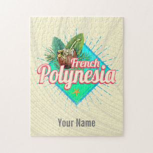 French Polynesia Island Pacific Vintage Souvenir Jigsaw Puzzle