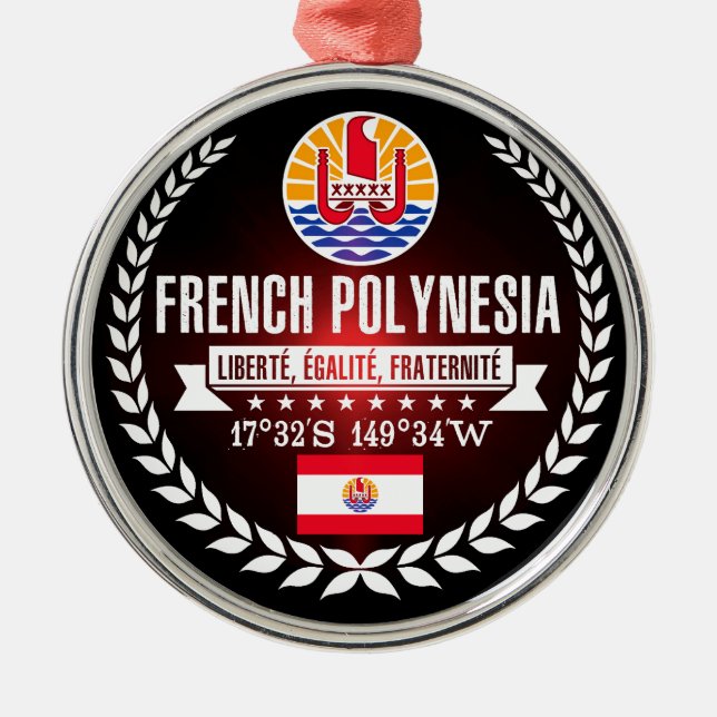 French Polynesia Metal Tree Decoration (Front)