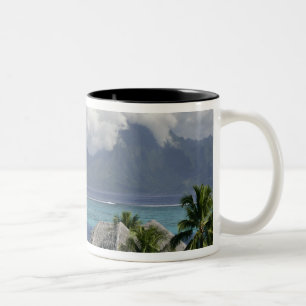 French Polynesia, Moorea. A view of the island Two-Tone Coffee Mug