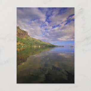 French Polynesia, Moorea. Cooks Bay. Cruise ship 2 Postcard