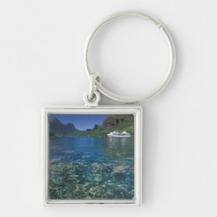 French Polynesia, Moorea. Cooks Bay. Cruise ship Key Ring