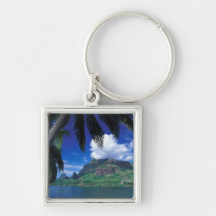 French Polynesia, Moorea. Cooks Bay. Green Key Ring