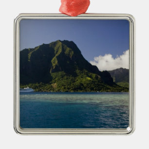 French Polynesia, Moorea. The Paul Gauguin Metal Tree Decoration