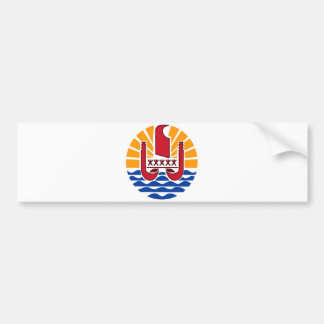 French Polynesia Official Coat Of Arms Heraldry Bumper Sticker