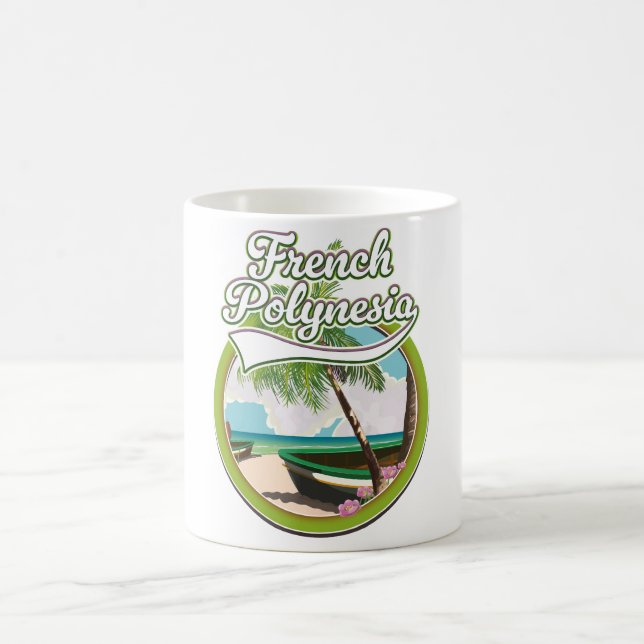 French Polynesia travel logo. Coffee Mug (Center)