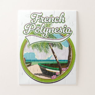 French Polynesia travel logo. Jigsaw Puzzle