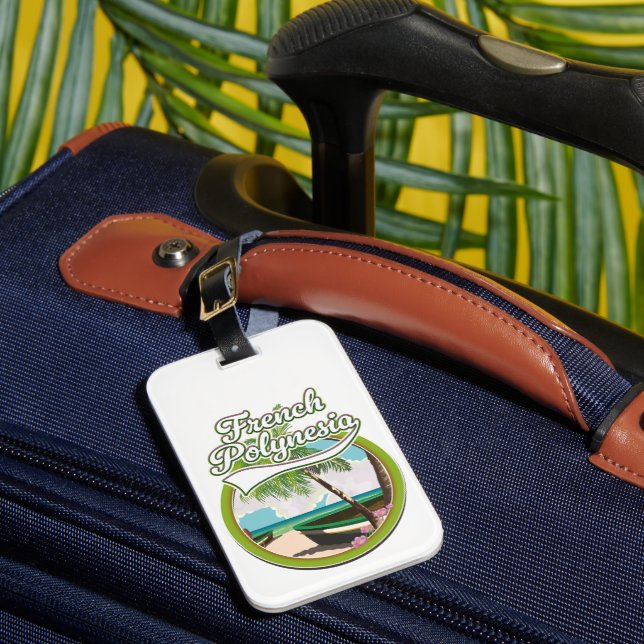 French Polynesia travel logo. Luggage Tag (Front Insitu 1)