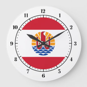 French Polynesian flag clocks