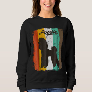 French Poodle Dog Retro Vintage Design Sweatshirt