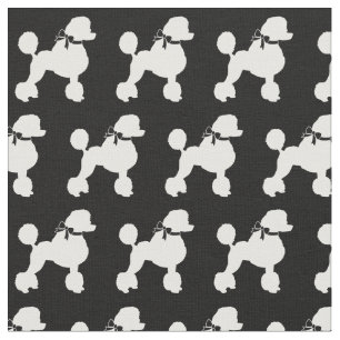 French Poodle Dog Silhouette Pet Fabric
