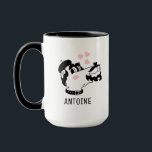 French Poodle Dog Wearing Beret Personalised Name Mug<br><div class="desc">French Poodle Dog Wearing Beret Personalised Name Mug features a cute French Poodle cartoon with pink love hearts and your personalised name below. Perfect for gifts for family,  sweetheart,  husband,  boyfriend and more. Created by Evco Studio www.zazzle.com/store/evcostudio</div>