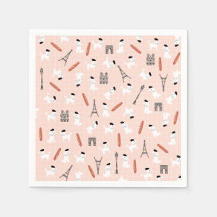 French Poodle Paper Napkins
