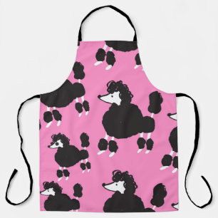 French poodle: vintage illustration pattern. apron