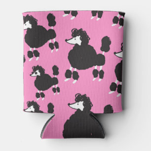 French poodle: vintage illustration pattern. can cooler