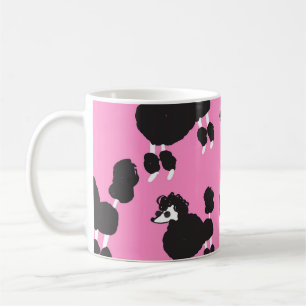 French poodle: vintage illustration pattern. coffee mug