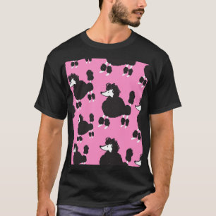 French poodle: vintage illustration pattern. T-Shirt