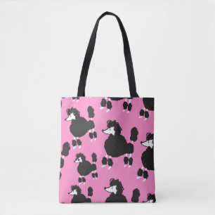 French poodle: vintage illustration pattern. tote bag