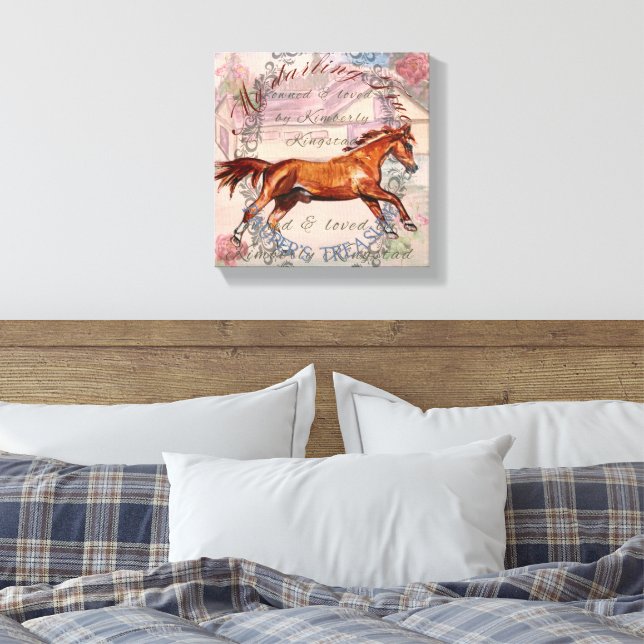 french poppy canvas print (Insitu(Bedroom))