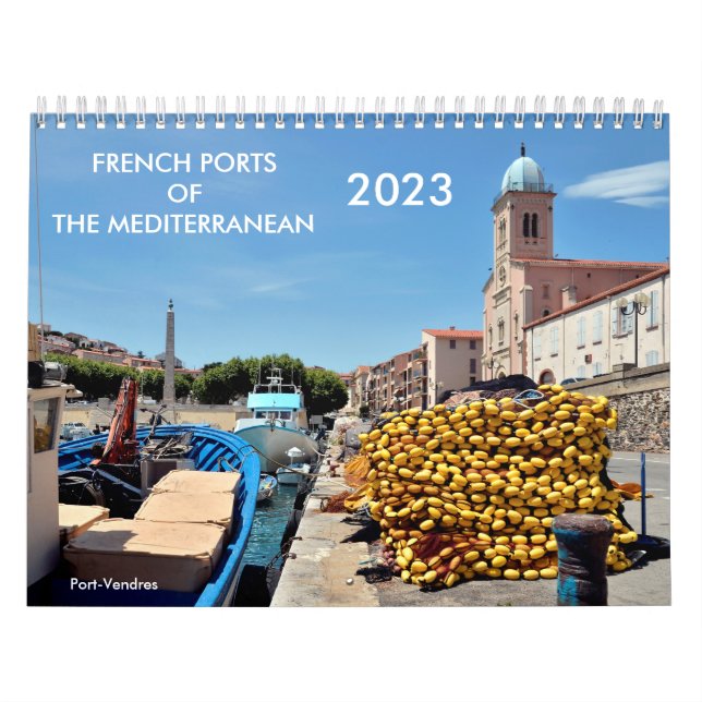 French ports of the Mediterranean Calendar (Cover)