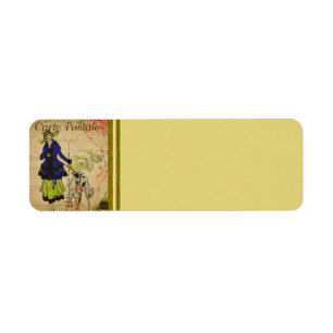 French Postcard Address Label