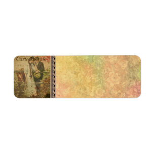 French Postcard Address Label