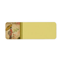 French Postcard Address Label