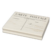 French Postcard Carte Postale Blank Template Rubber Stamp Zazzle