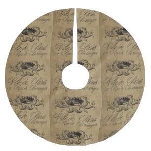 French Postcard Christmas Tree Skirt