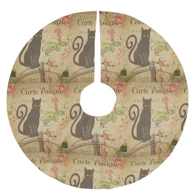 French Postcard Christmas Tree Skirt (Front)